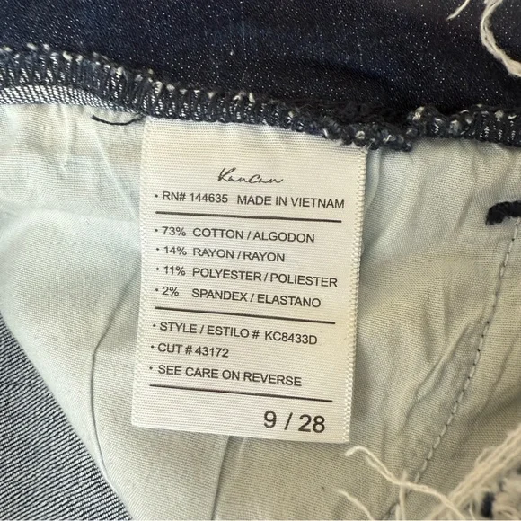 KanCan Jeans Womens 9/28 Distressed High Rise Button Fly Raw Hem Ankle Denim - Picture 5 of 11